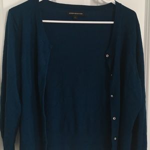Express: Design Studio Cardigan in Teal – L